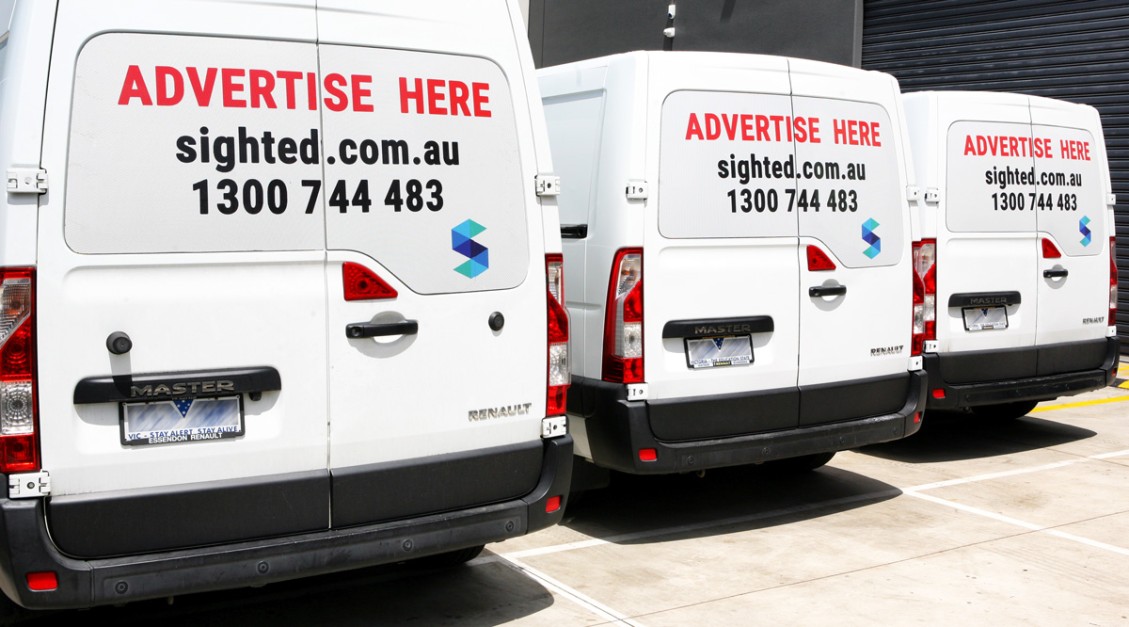 van with advertising