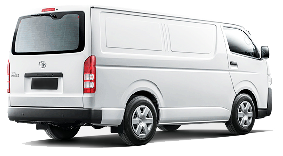 white delivery van